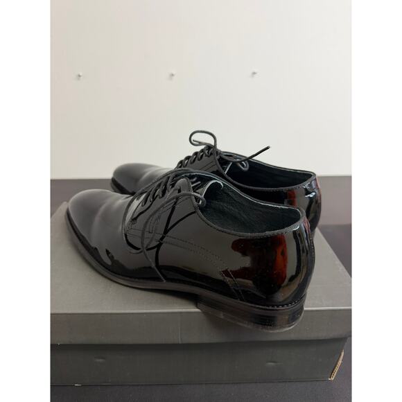 Jos A Bank Black Patent Leather Oxford Shoes 9.5W
